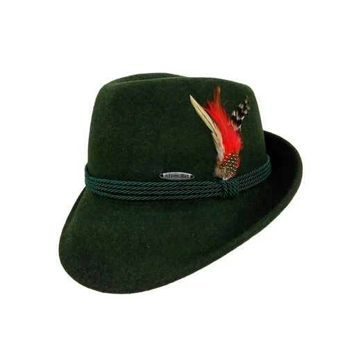 Green Alpine Oktoberfest Wool Hat