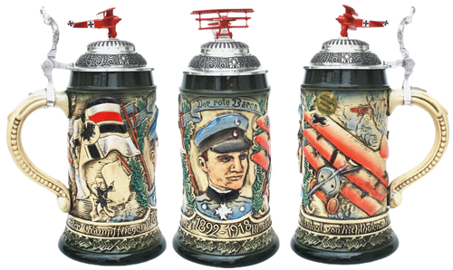 Panoramic view of The Red Baron German Beer Stein T1000BF Panoramic view of The Red Baron German Beer Stein T1000BF