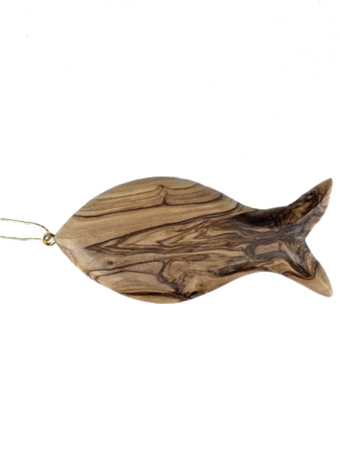 Thick-Cut Fish Olivewood Ornament Thick-Cut Fish Olivewood Ornament