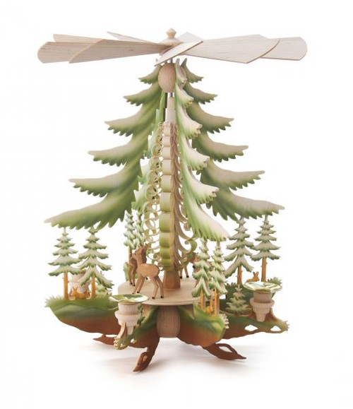 1-Tier Carved Forest with Deer German Pyramid 085/642