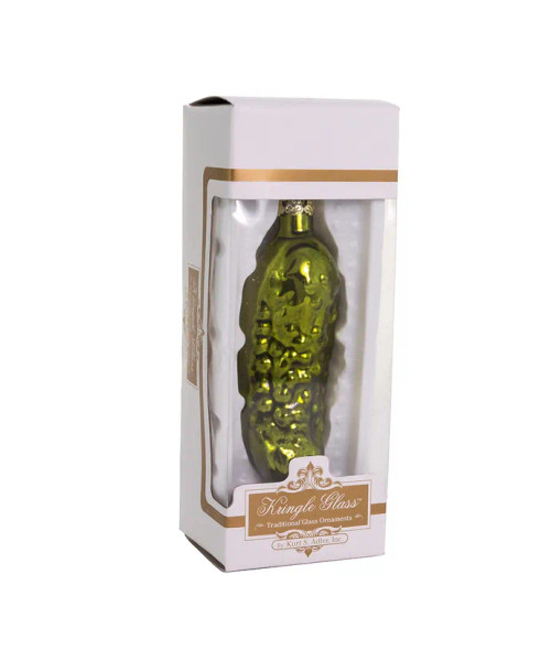 Hand-Blown Glass Traditional Christmas Pickle Ornament GC0035 Hand-Blown Glass Traditional Christmas Pickle Ornament GC0035