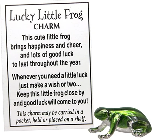 Lucky Little Frog Motivational Charm ER27109