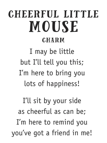 Cheerful Little Mouse Poem Card
