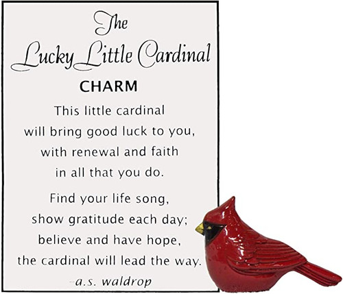 The Lucky Little Cardinal Pocket Charm and Poem Card ER53763