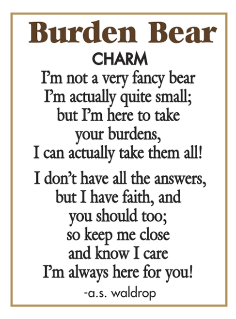 The Burden Bear Poem Card The Burden Bear Poem Card