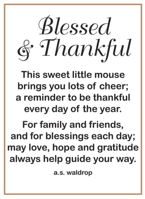 'Blessed & Thankful' Motivational Poem Card ER57867 'Blessed & Thankful' Motivational Poem Card ER57867