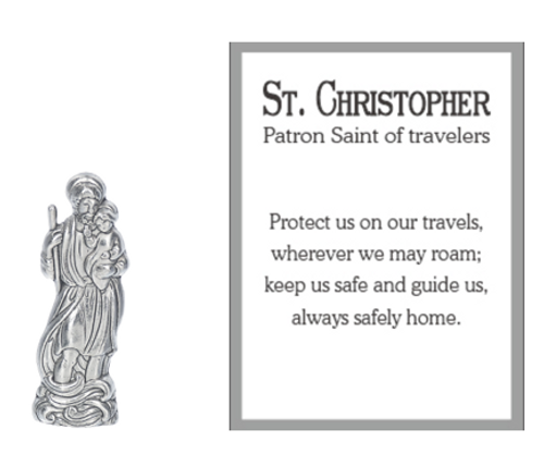 St. Christopher the Patron Saint of Travelers Pocket Charm and Poem Card ER63924 St. Christopher the Patron Saint of Travelers Pocket Charm and Poem Card ER63924