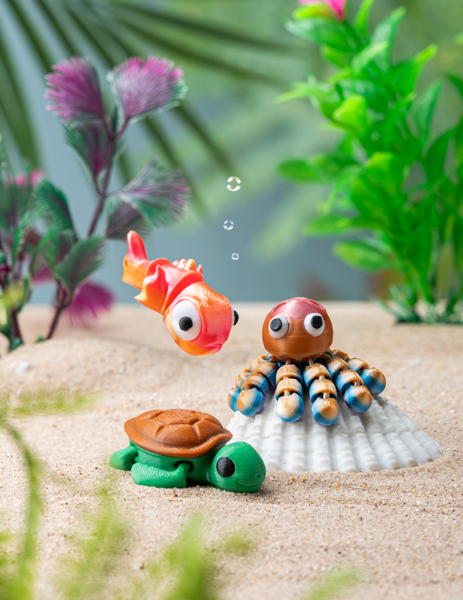 3D-Printed Animal Fidget Keychain Anxiety Toys at Lindenhaus Imports