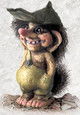 Authentic NyForm Norwegian Trolls ON SALE! || Troll with Billed Cap, 3.9" #019 || Lindenhaus Imports in Helen, Ga