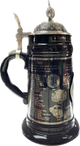 Authentic German Steins ON SALE | History of the Marine Corps Emblem Stein with 3D Pewter EGA, 6320 | Lindenhaus Imports in Helen, GA