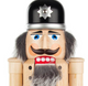 Authentic German Nutcrackers ON SALE! | Features real rabbit fur, hand-painted bright blue eyes, wooden sword in a natural finish, and lever on back to open and close mouth. || The Wachsoldat (Guard Soldier) with Natural Finish, 14" 003/N/103/D/N || Handmade in the Erzgebirge region of Seiffen, Germany || Lindenhaus Imports in Helen, Ga
