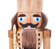 Authentic German Nutcrackers ON SALE! | Features rabbit fur, hand-painted bright blue eyes, traditional king attire including crown and scepter in a natural wood finish with gold accents, and a wooden lever on back that opens and closes mouth. | The Mini König (King), 8" 024/N/002/D/N | Handmade in the Erzgebirge region of Seiffen, Germany | Lindenhaus Imports in Helen, Ga