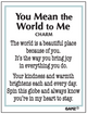 'You Mean the World to Me' Poem Card