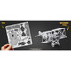 Stainless steel parts and assembled Fokker D-VII Metal Earth 3D Model Kit MMS005