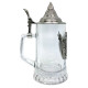 'Germany' Medieval Reichsadler Eagle Medallion Glass Beer Stein, 0.5L - S951