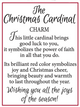 Inspirational Charms ON SALE! || Each order comes with 1 motivational poem card || The Christmas Cardinal Motivational Charm EX20715 || Lindenhaus Imports in Helen, Ga