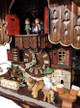 Moving beer drinkers and Bavarian woman with rolling pin