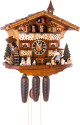 Hönes St. Bernard Hut with Woodchopper 8-Day Musical Chalet German Cuckoo Clock 86245T