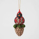 Plaid Christmas Cardinal on Pinecone Ornament 6017030