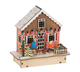 Side view of the Family Christmas Scene Centerpiece with the light off