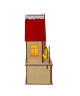 Side view of Light-Up Santa's Workshop Wooden Centerpiece