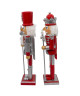 Side view of the Assorted Red and Silver Nutcrackers