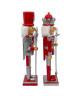 Side view of the Assorted Red and Silver Nutcrackers