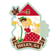 Bavarian Couple with Cuckoo Clock Tower Helen, Ga Enamel Hat Lapel Pin