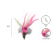 Edelweiss Pink & White Deluxe Collectible Feather Lapel Hat Pin