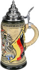 24K Gold Deutschland-Germany Monarchy Eagle German Beer Stein (rustic finish) by KING WERK 1004/RU