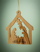 Hand-Carved Olivewood from the Holy Land ON SALE! | Stabe Ornament with Nativity Scene, 3" | Lindenhaus Imports in Helen, Ga