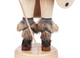 Authentic German Nutcrackers ON SALE! | Features real rabbit fur, hand-painted bright blue eyes with natural wood finish, fine blend of natural woods, traditional Wikinger (German for Viking) hat with wood horns, wooden spear and shield, lever on back to open and close mouth || The Wikinger (Viking) Nutcracker, 15" 023/N/017/D Handmade in the Erzgebirge region of Seiffen, Germany || Lindenhaus Imports in Helen, Ga