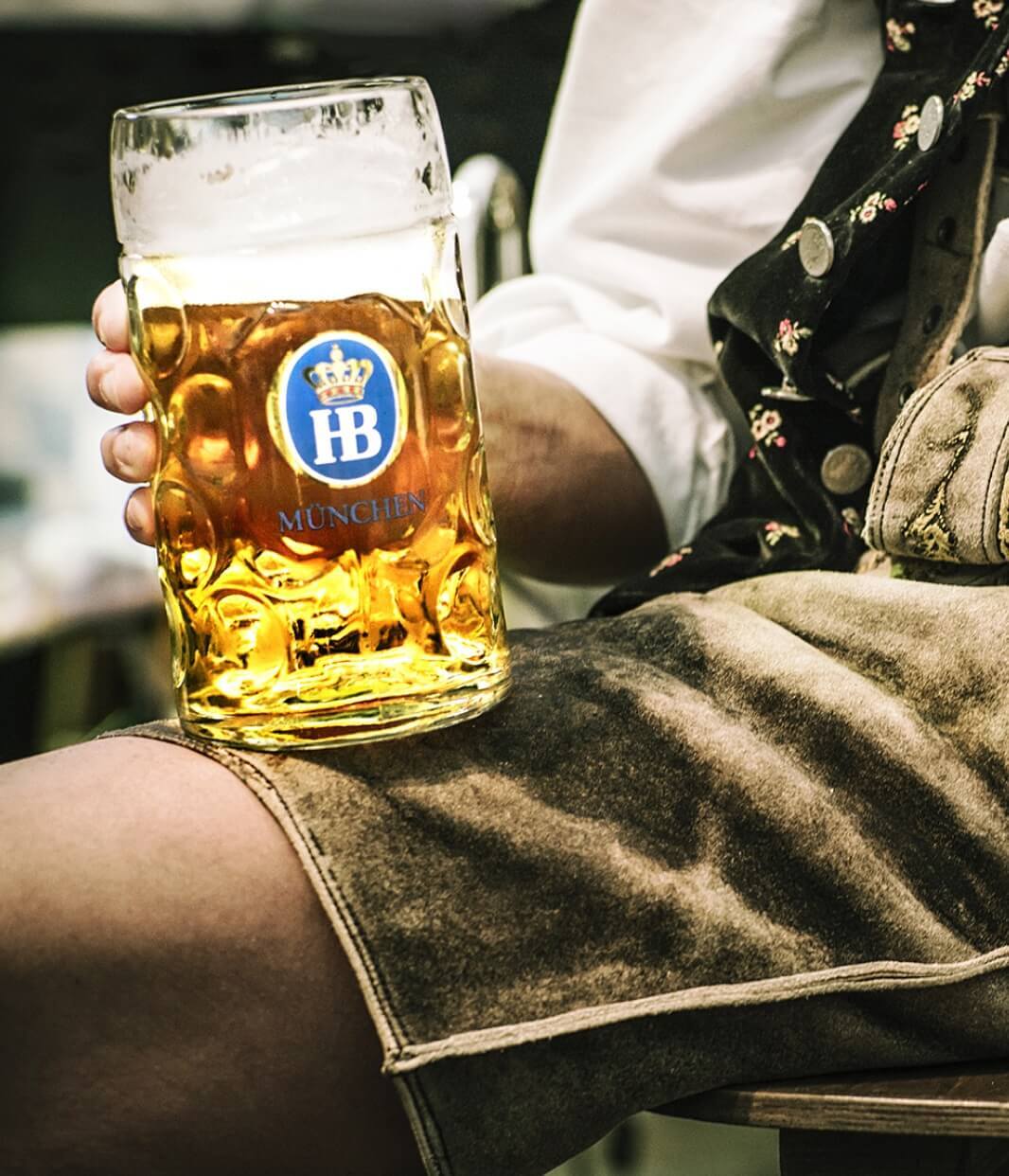 HB Hofbrauhaus Munchen Glass German Beer Mug by KING WERK 1000062