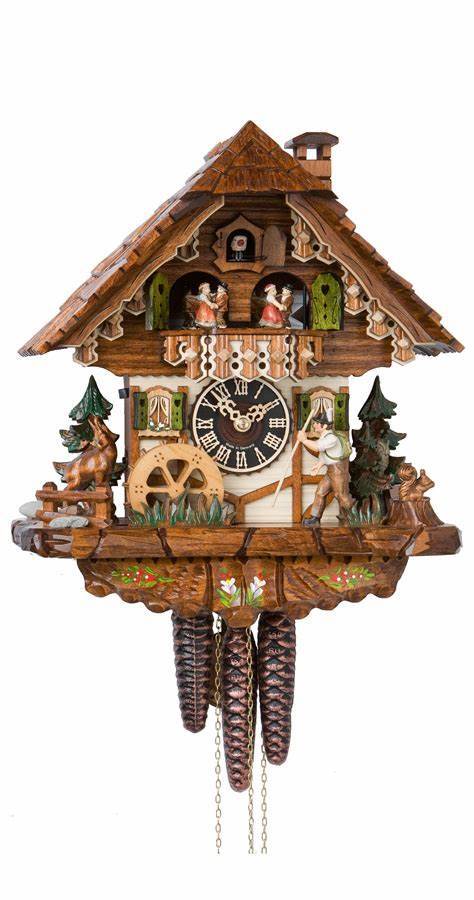 The Happy Wanderer' Musical 1-Day White Chalet German Cuckoo Clock