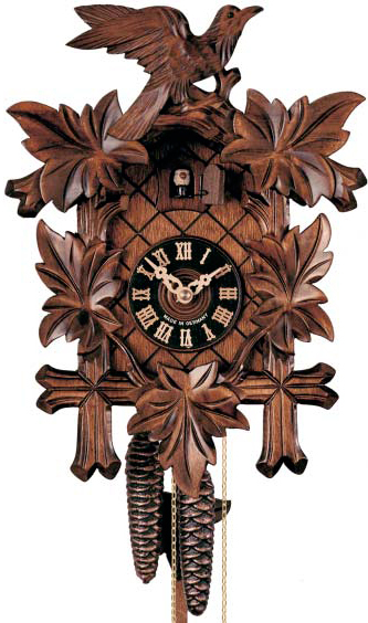 Hönes 5 Leaf/1 Bird Traditional 1-Day German Cuckoo Clock 100-4nu