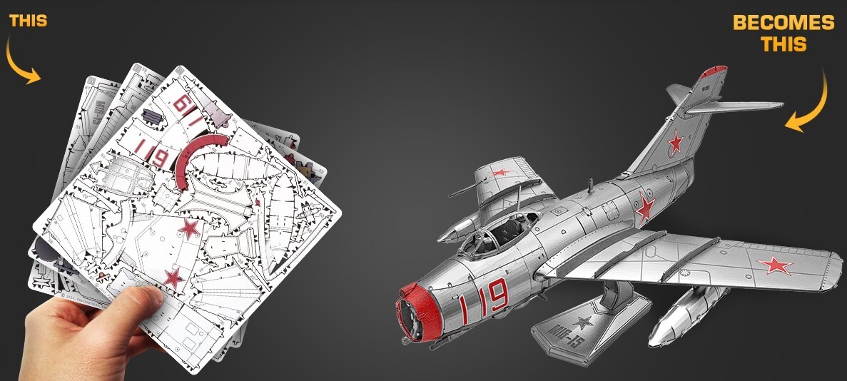 MiG-15 Russian Military Plane Metal Earth Model Kit ME1040