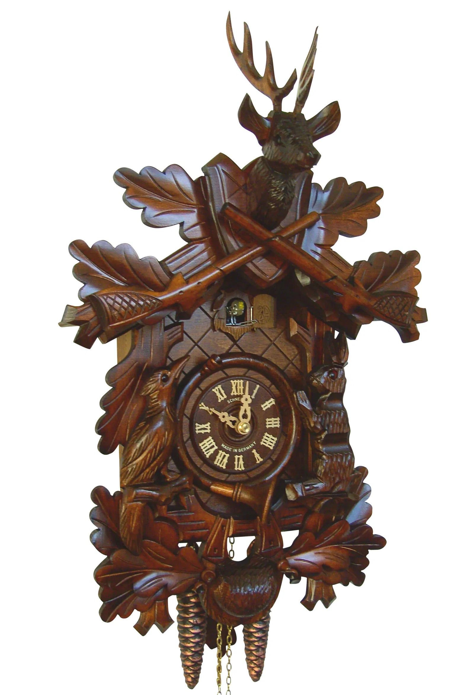 Schneider 'Before the Hunt' 1-Day Traditional German Cuckoo Clock 215/9