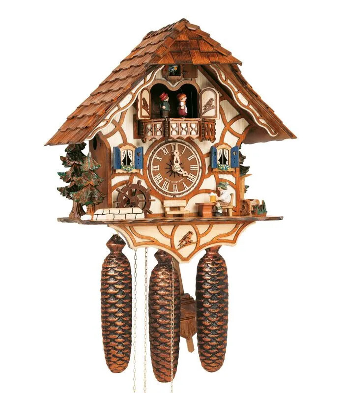 Schneider Black Forest Beer Drinker Musical 8-Day Chalet Cuckoo Clock 8TMT 6413/9