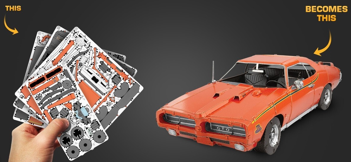 American Muscle Car 'The Judge' 1969 Pontiac GTO Metal Earth Model Kit ME1027