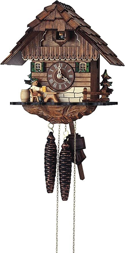 Schneider Beer Drinker 1-Day Chalet German Cuckoo Clock 1104/9