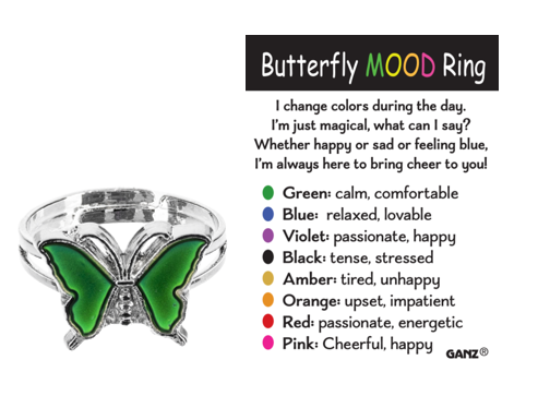 Butterfly Mood Ring ER66685 | Lindenhaus Imports