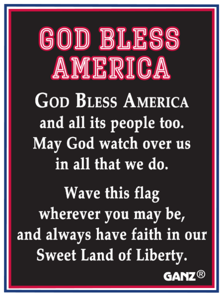 God Bless America' Swiveling American Flag Charm | Lindenhaus
