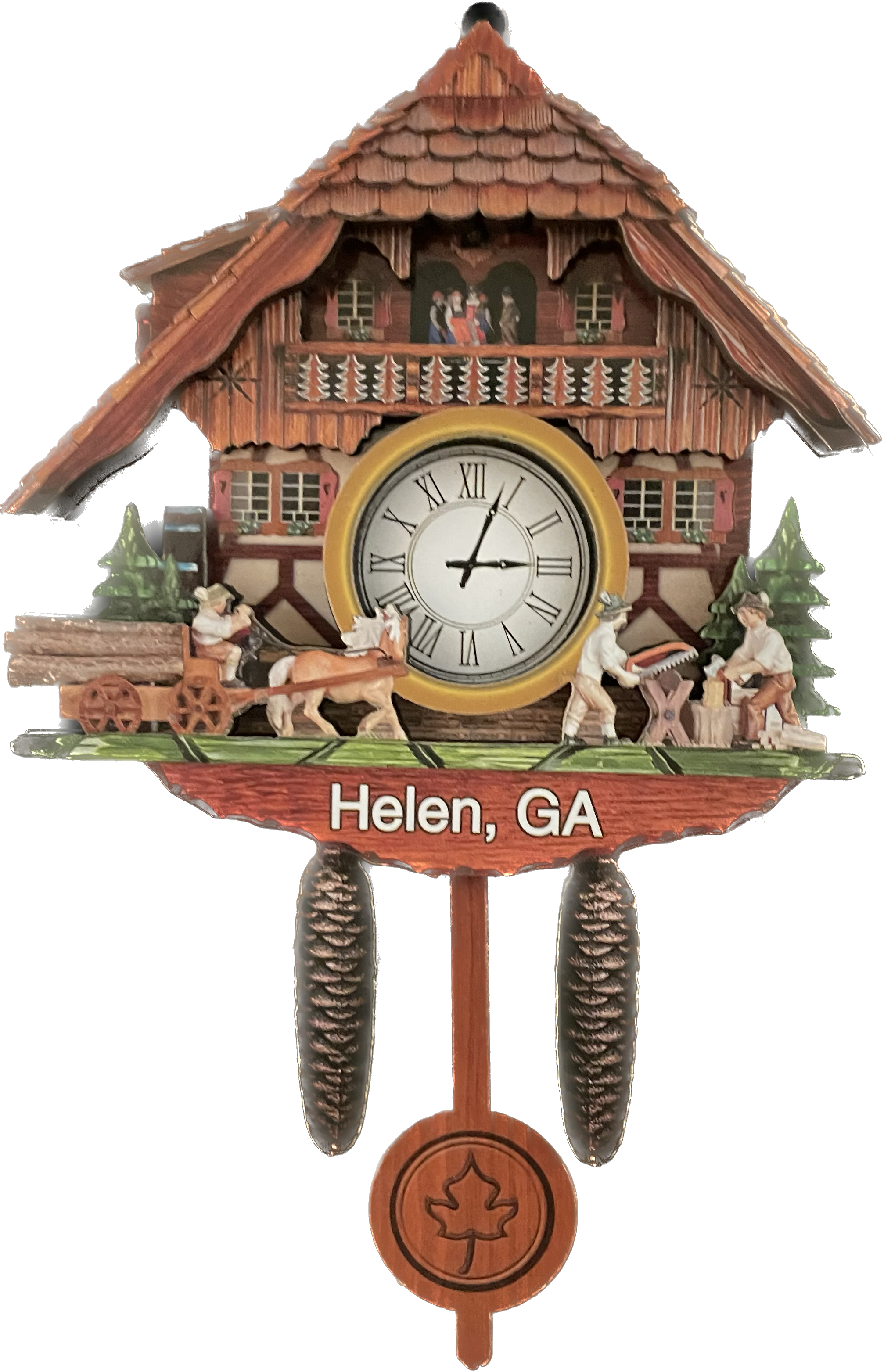 Sawmill Helen, Ga 3D Cuckoo Clock Magnet | Lindenhaus Imports