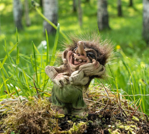 NyForm Laughing Troll Holding Belly #212 | Lindenhaus Imports