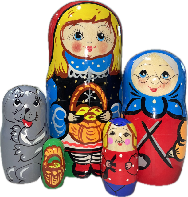 5pc. 'Little Red Riding Hood' Matryoshka Nesting Doll MA1x-32