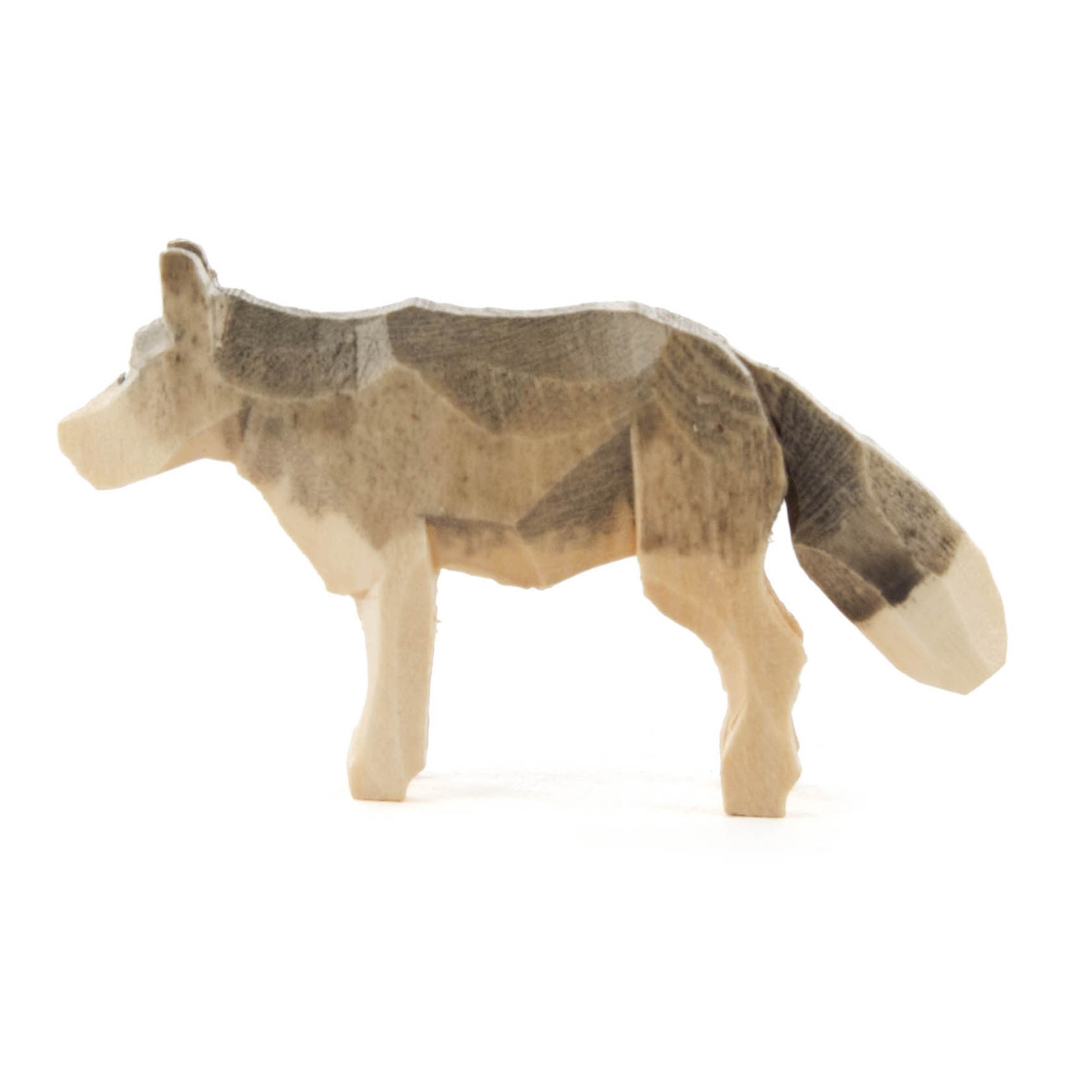 Grey Wolf Hand Carved German Figurine 076/122 | Lindenhaus Imports