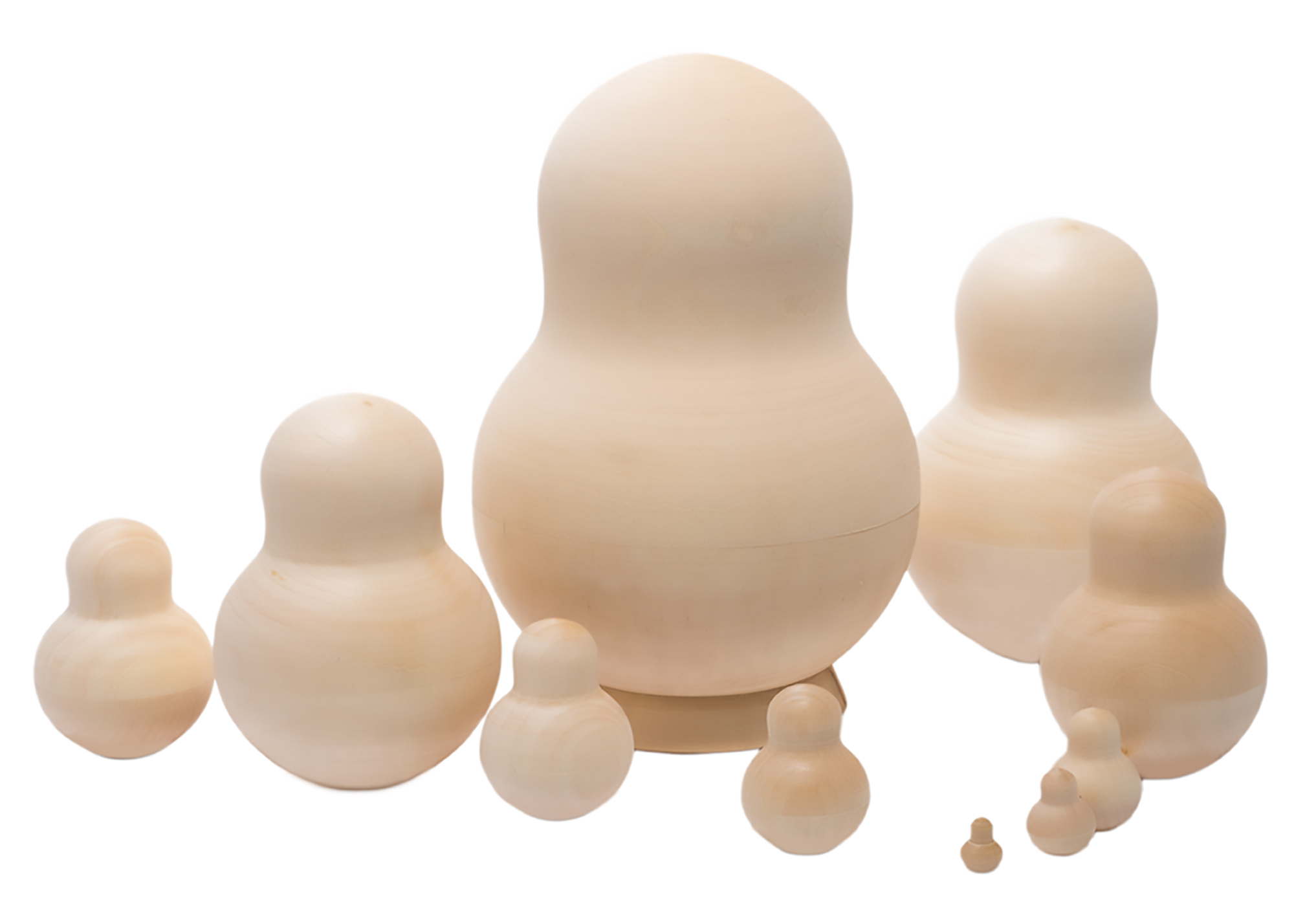 10-piece DIY Blank Matryoshka Nesting Doll Set 100101