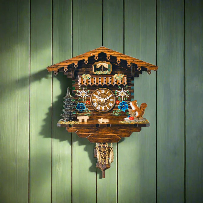 Edelweiss Musical Chalet German Novelty Quartz Cuckoo Clock Hermle