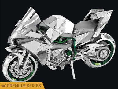 The Kawasaki Ninja H2R™ Premium Series Metal Earth Model Kit