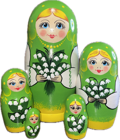 Seasons Collection ||5-Piece Spring Matryoshka, 6